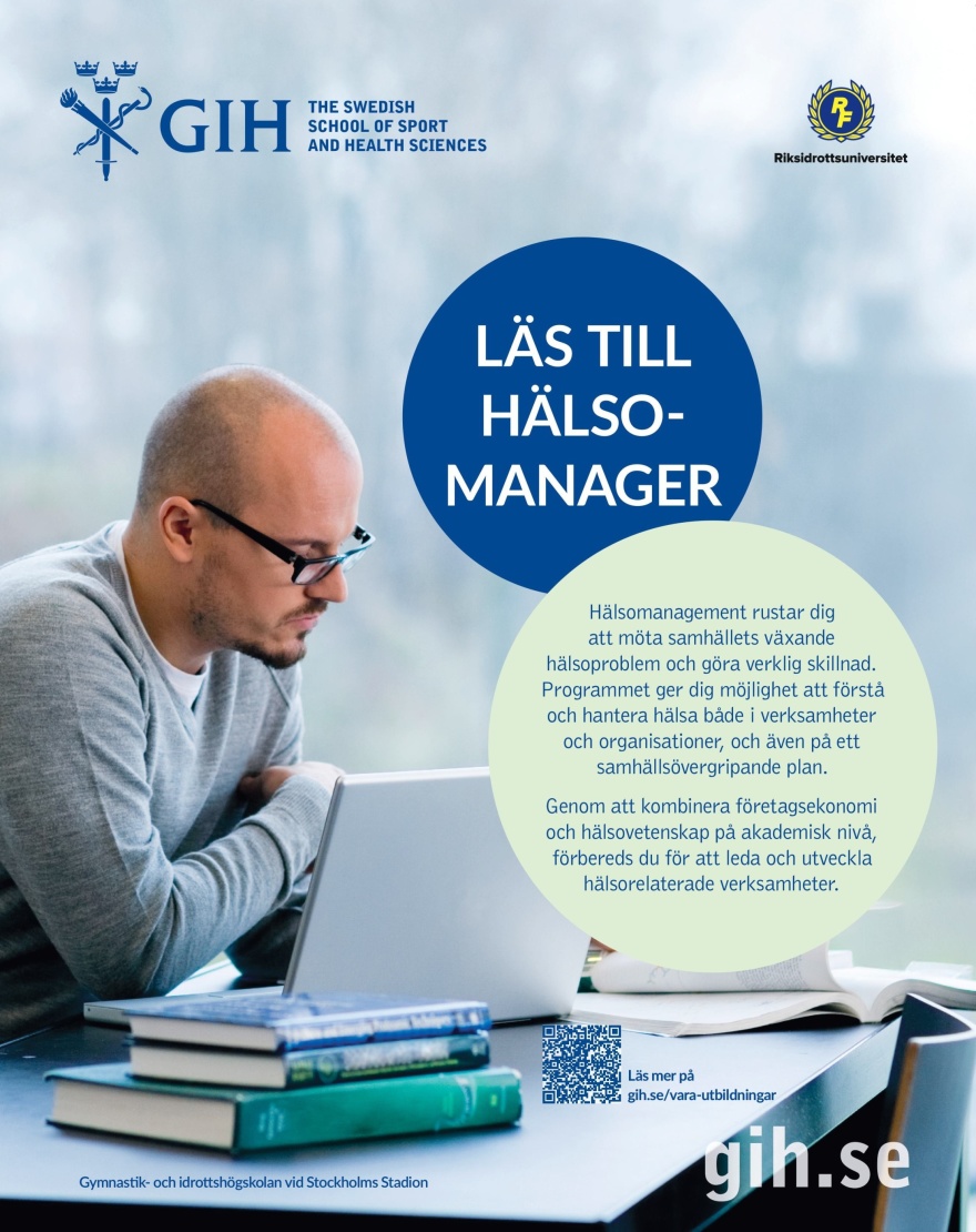 Annons för GIH
