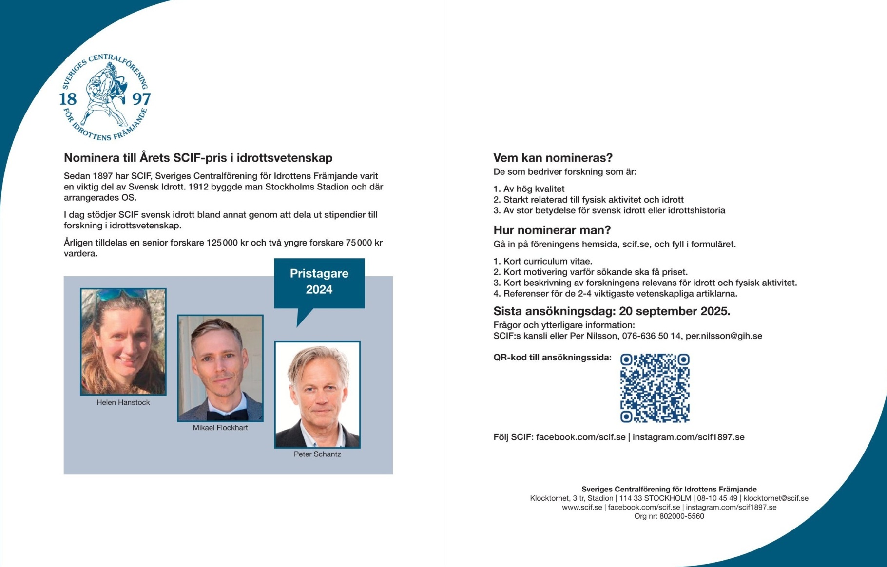 Annons för SCIF-priset